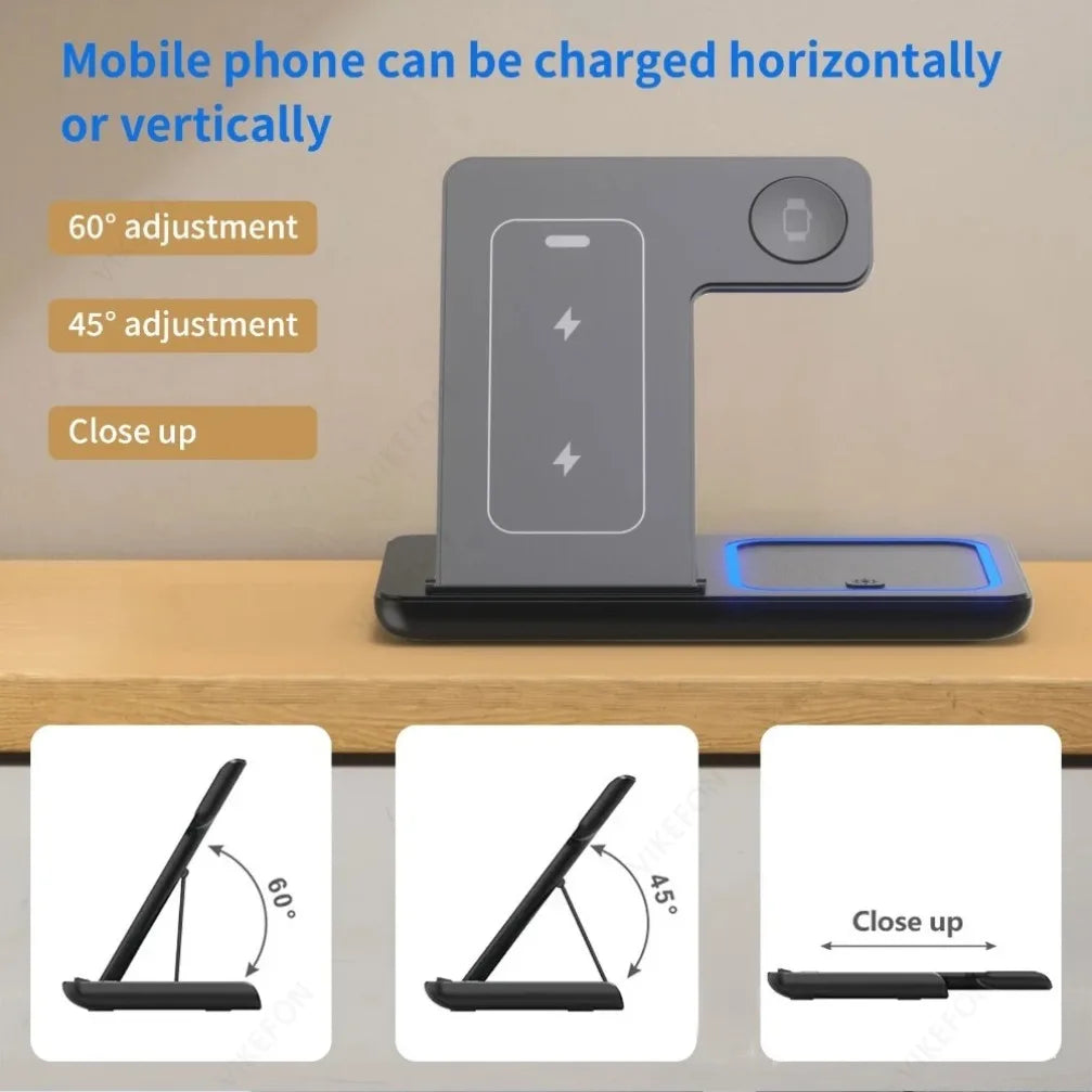 3-in-1  Wireless Charging Stand - Charging Dock