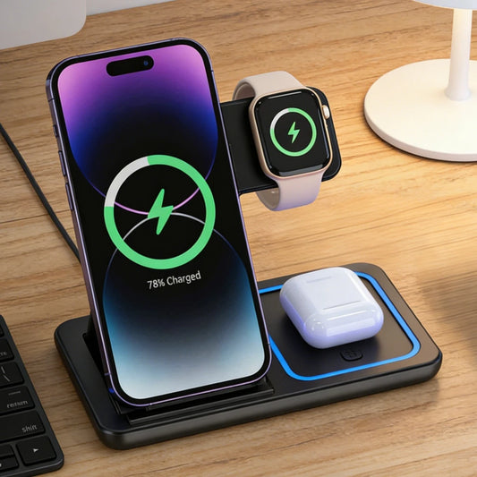 3-in-1  Wireless Charging Stand - Charging Dock